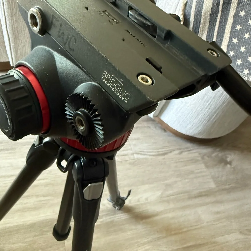 Manfrotto 502AH Video Head & MT055XPRO3 Aluminum Tripod